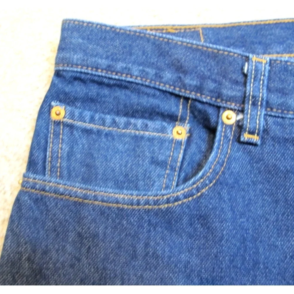 Levi's Blue 505 Regular Fit Straight Denim Dark Wash Jeans‎ Men's Size 36 x 32